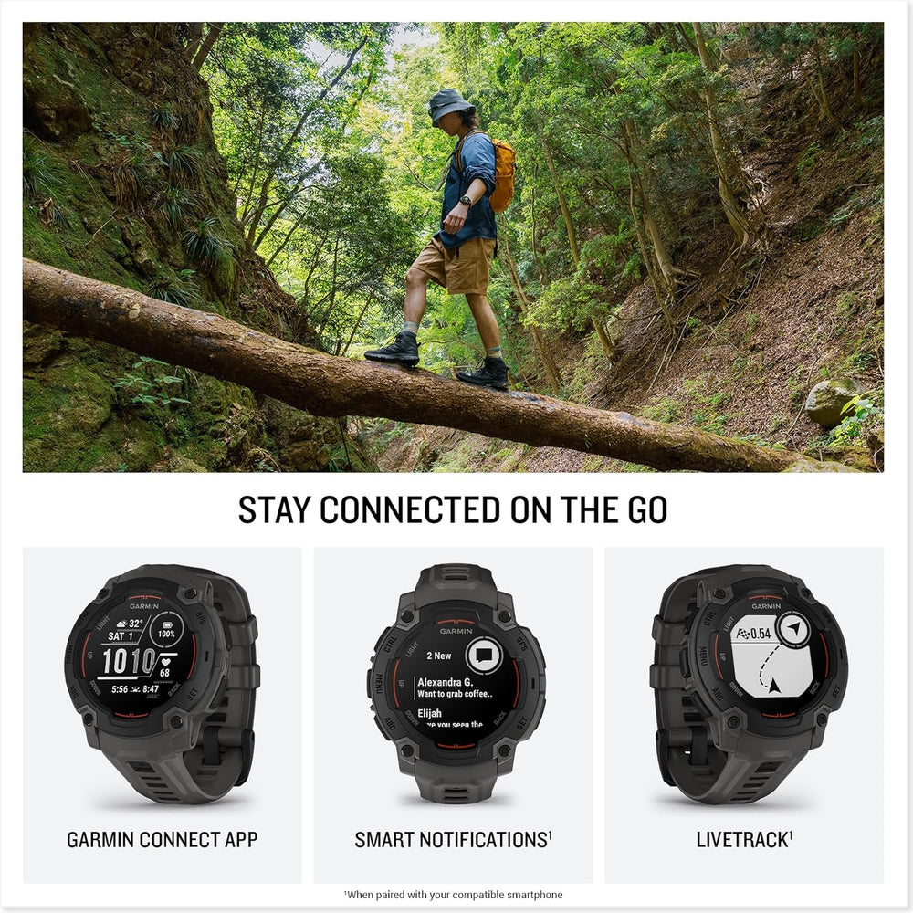 Garmin Instinct E Infographic stay connected