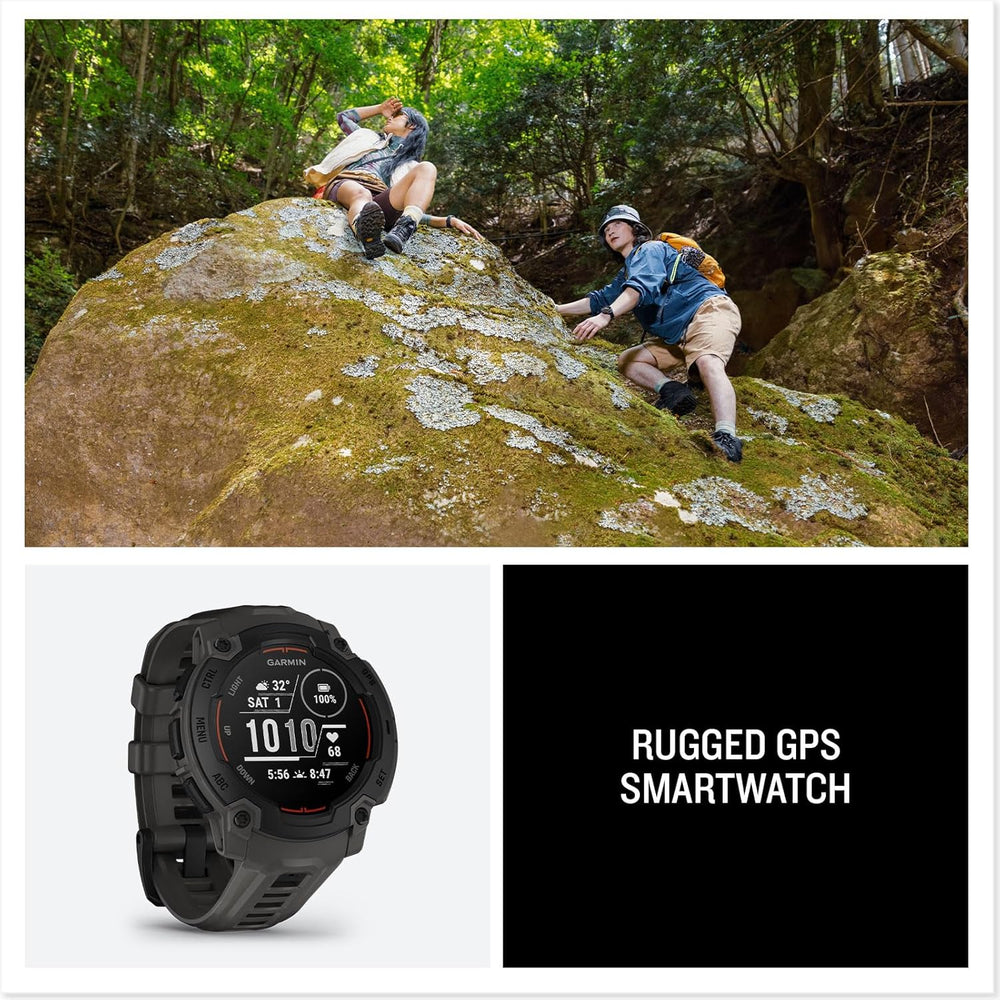 Garmin Instinct E Infographic rugged gps smartwatch