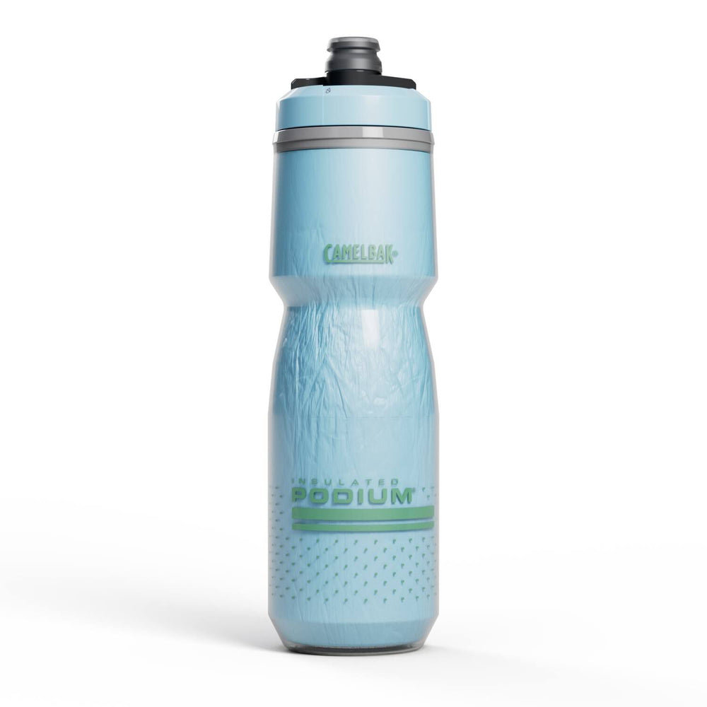 Camelbak Podium Chill Bike Bottle, Insulated Water Bottles Camelbak 24 oz Crystal Blue