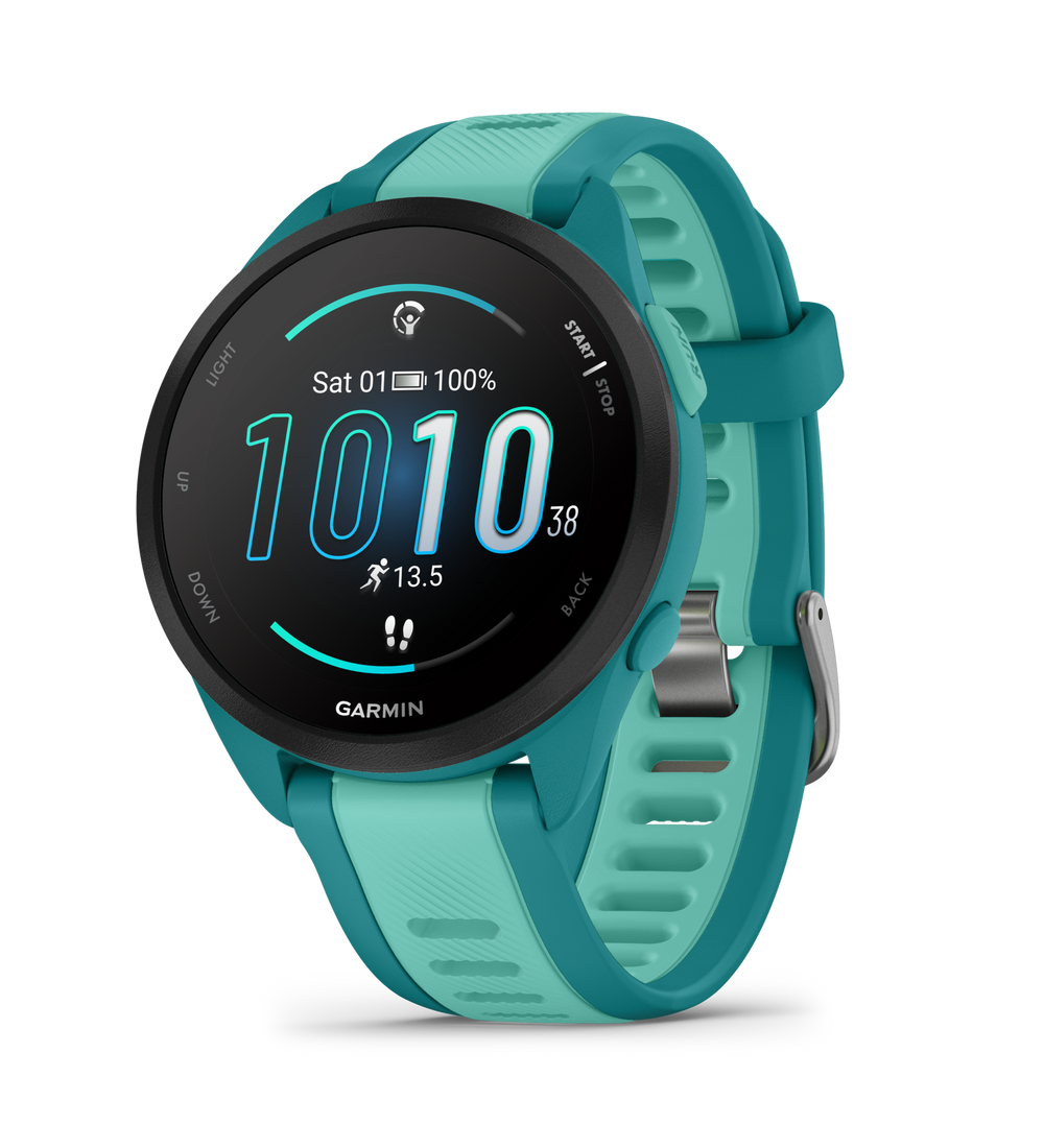 Garmin Forerunner 165 GPS Running Watch in Turquoise/Aqua Music Edition