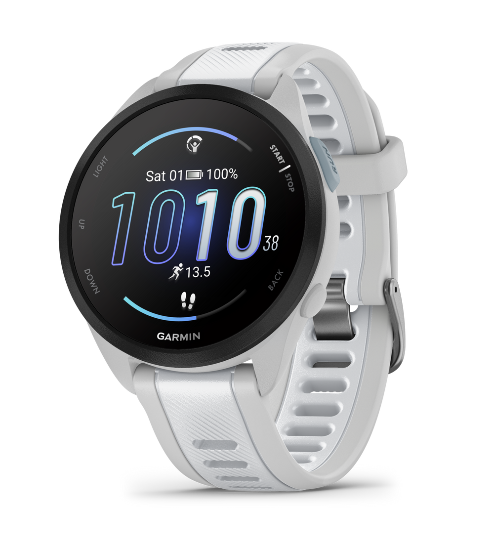 Garmin Forerunner 165 GPS Running Watch in Mist Grey Music Edition