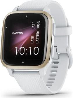 Garmin Venu SQ 2 GPS Smartwatch in Cream Gold front view