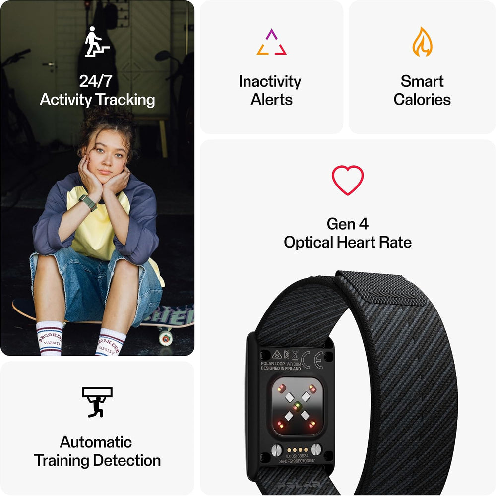 Polar Loop Smart Screen-Free Wearable Health & Fitness Band