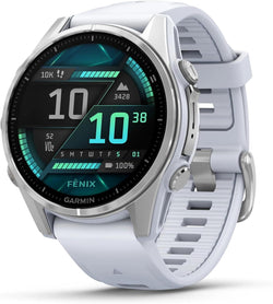 Garmin fenix 8 AMOLED Edition Outdoor GPS Watch 43MM Whitestone