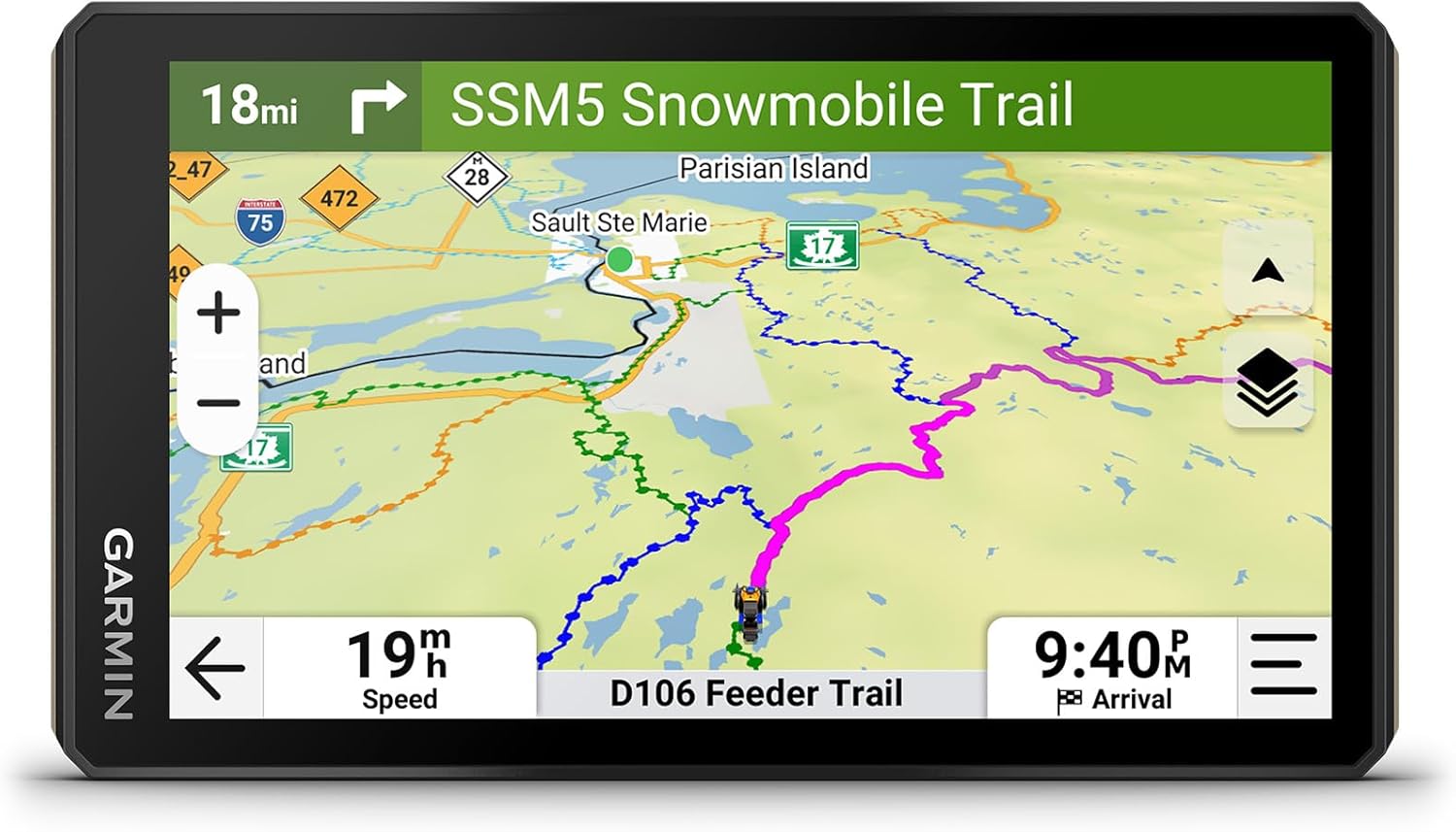 Garmin Tread Powersport Off-Road Navigator, Includes Topographic Mapping, Private and Public Land Info and More, 5.5