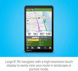 Garmin RV 895 large 8 inch display