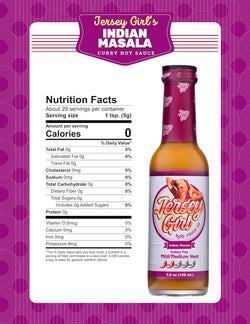 Jersey Girl Masala Hot Sauce Nutrition Facts