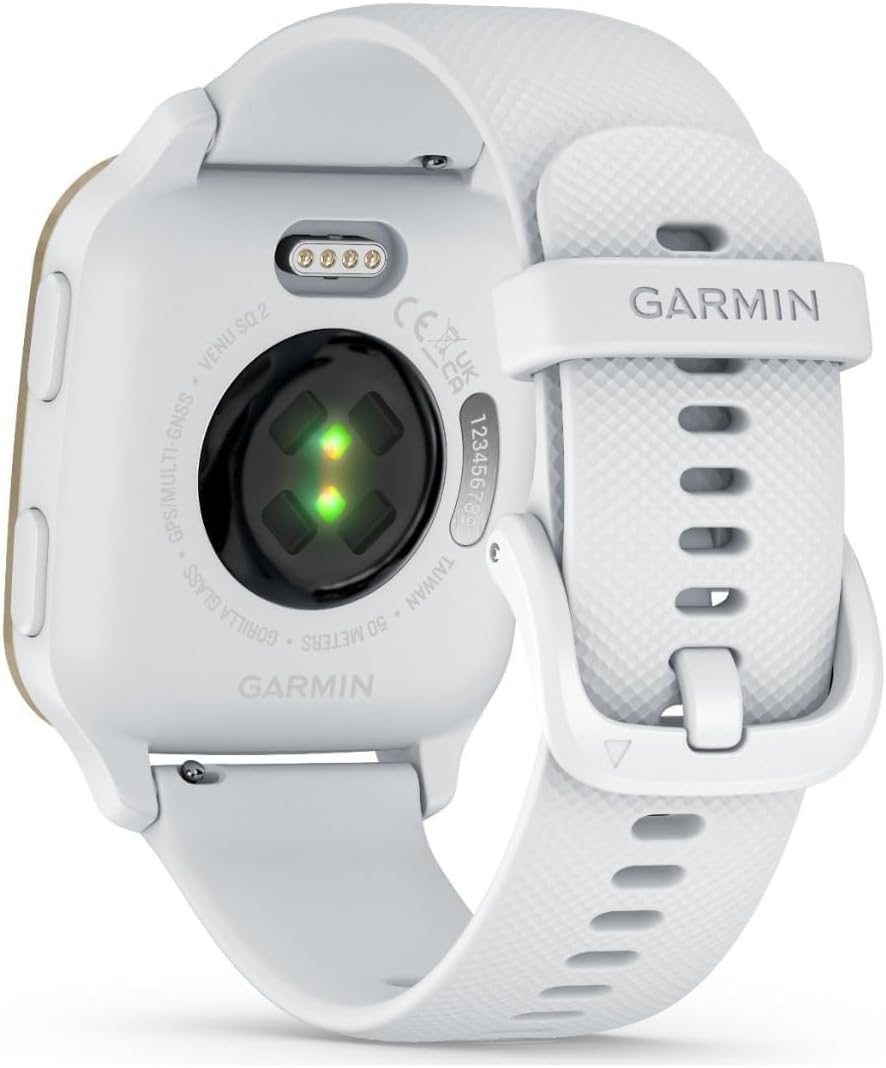 Garmin Venu SQ 2 GPS Smartwatch in Cream Gold back view