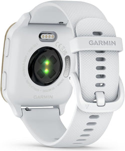 Garmin Venu SQ 2 GPS Smartwatch in Cream Gold back view