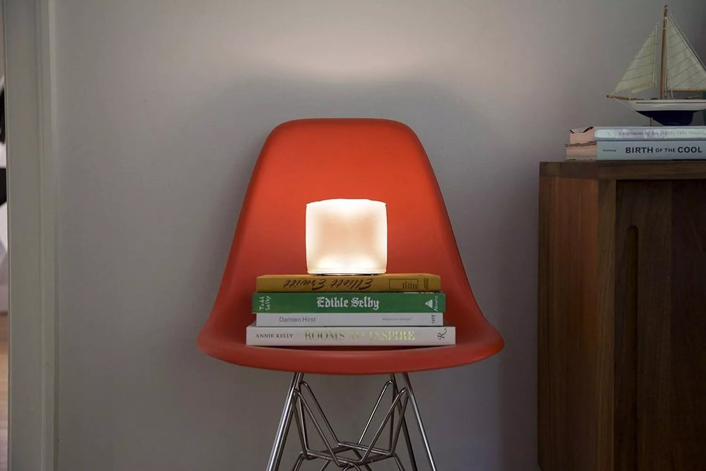 BioLite Luci Original Matte Solar Inflatable Lantern on chair
