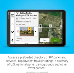 Garmin RV 895 preloaded directory of RV parks