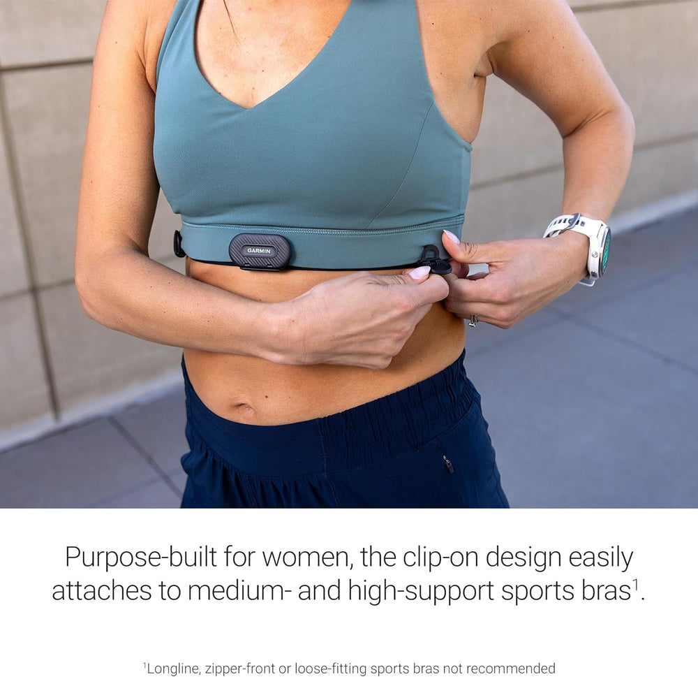 Built in clip snaps right to sports bra