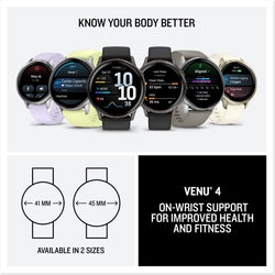 Garmin Venu 4 available in 2 sizes