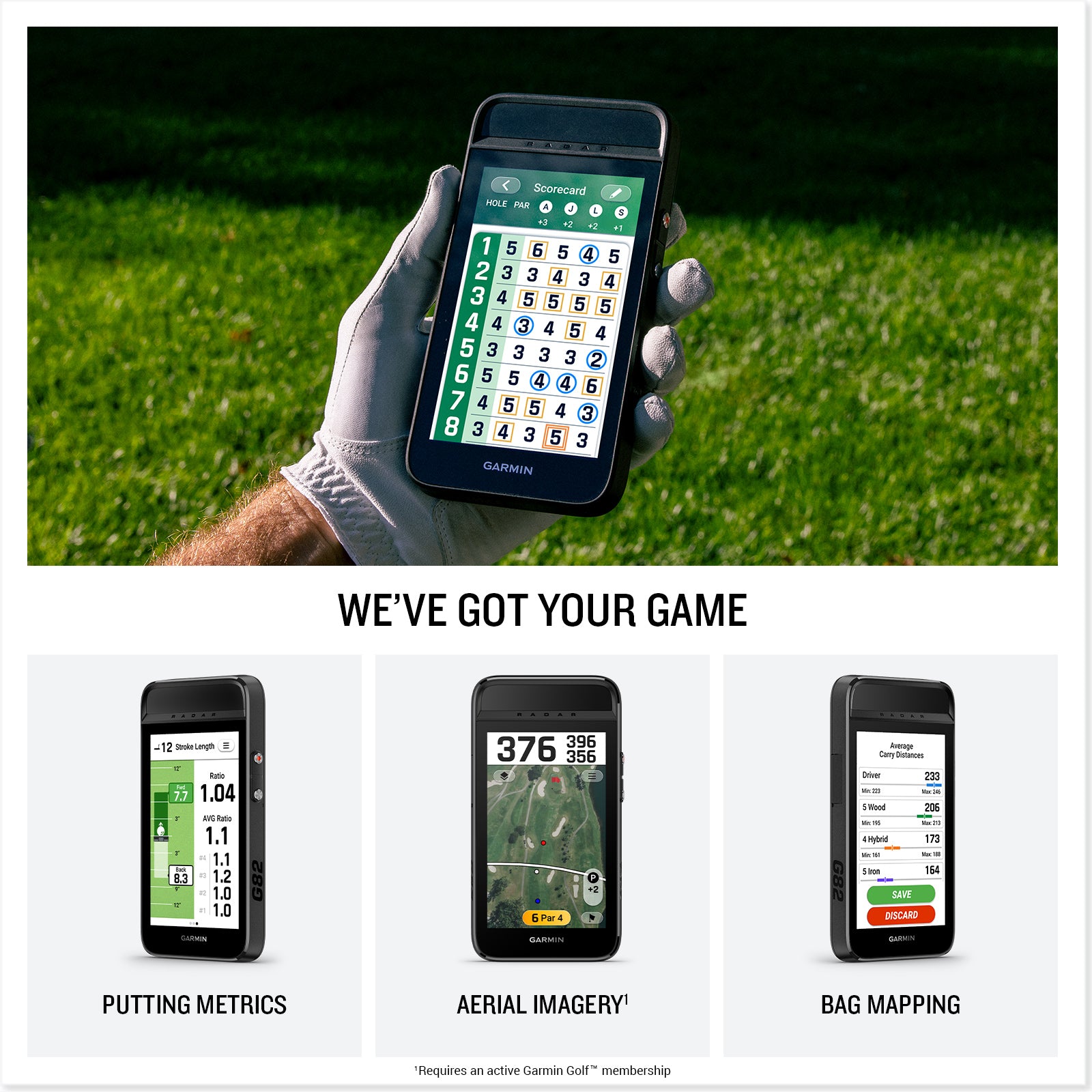 Garmin Approach® G82 Launch Monitor & GPS Golf Handheld – Shot Metrics