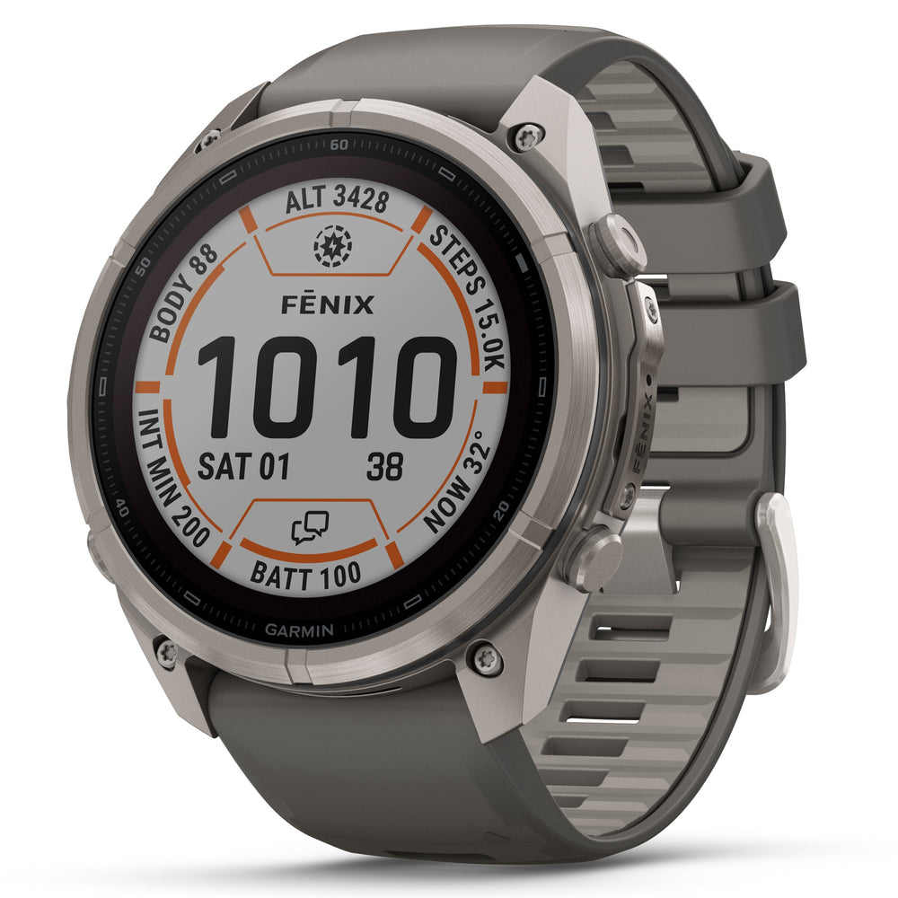 Garmin fenix 9 PRO Titanium with Pebble Gray/Silver Gray (Solar) in 47mm and 51mm 