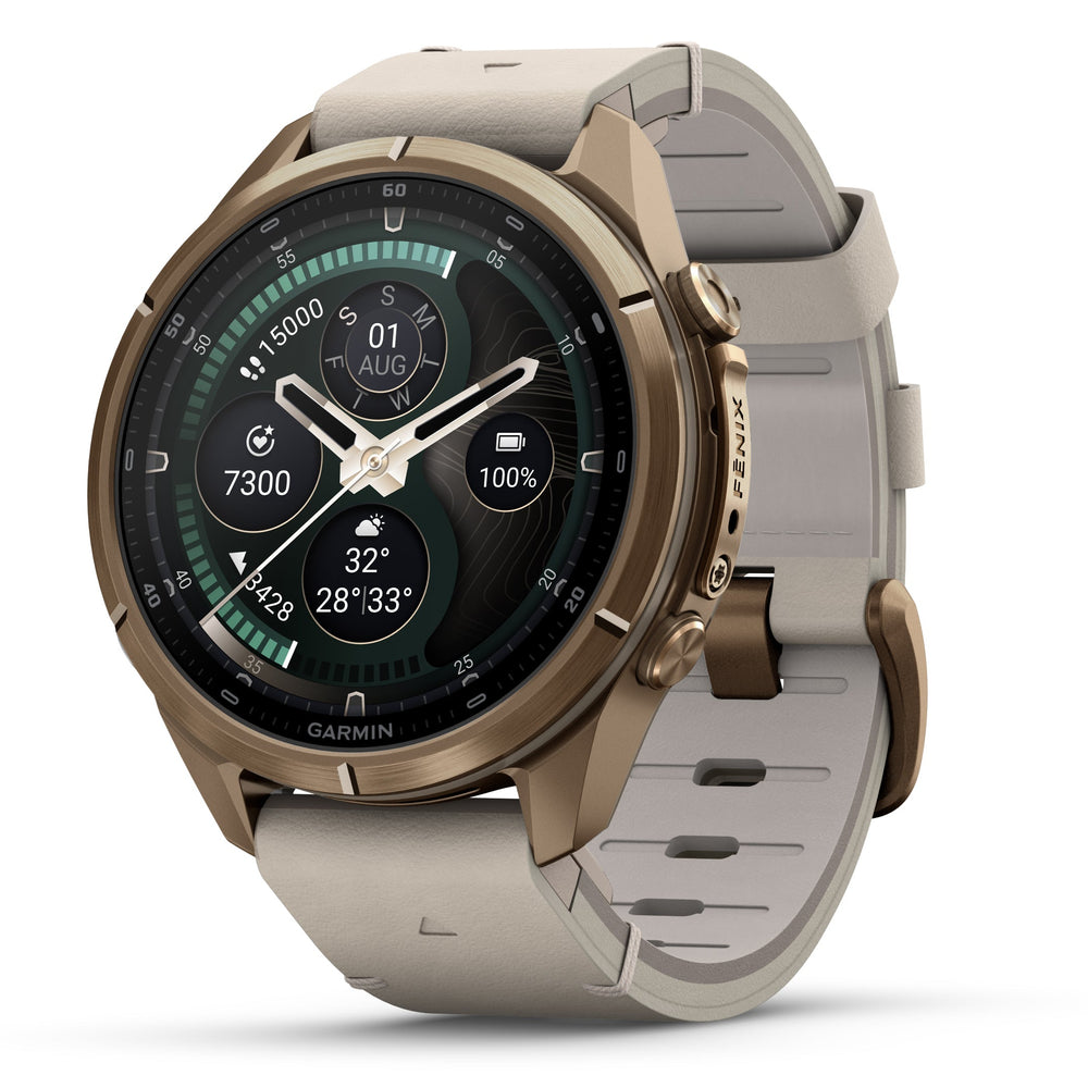 43mm Autumn Gold Titanium with Bone Leather Band