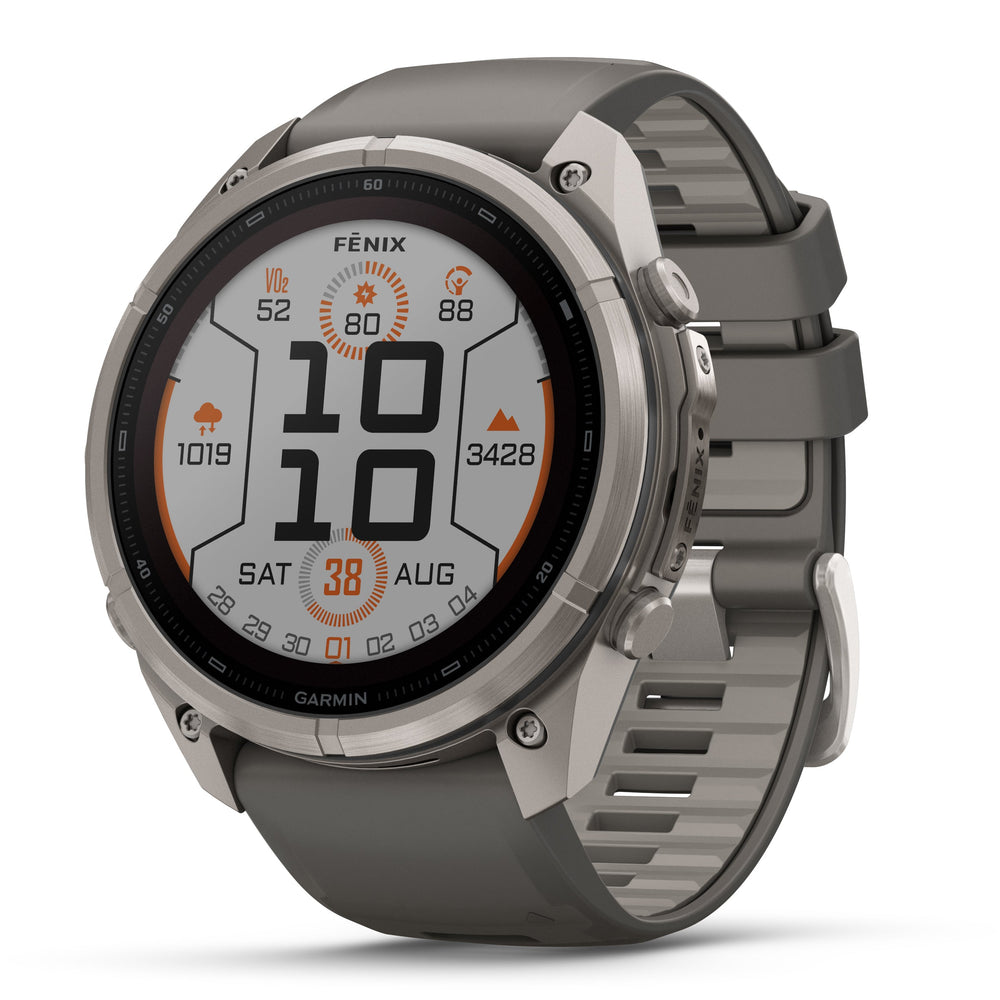Garmin fenix 9 Titanium with Pebble Gray/Silver Gray (Solar) in 47mm and 51mm
