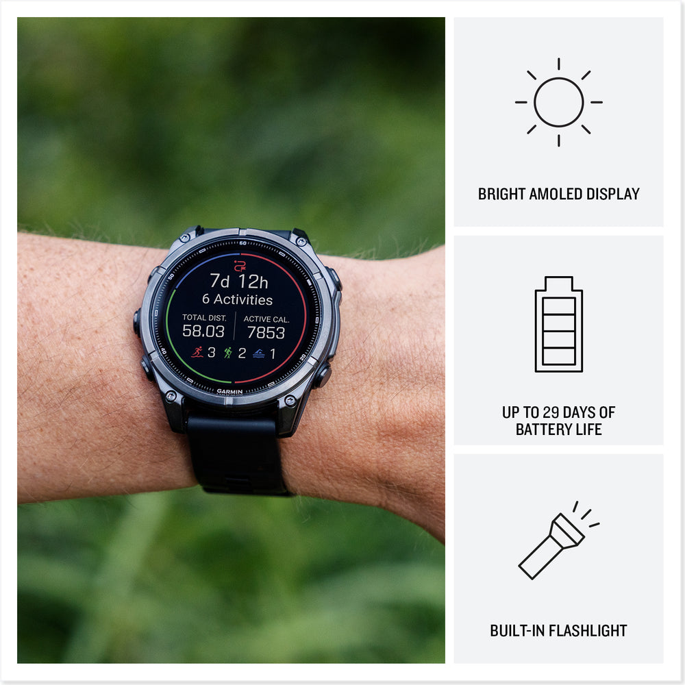 Garmin fenix 9 bright AMOLED display