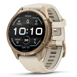 Garmin fenix 9 43mm Autumn Gold Titanium with Cream/French Gray