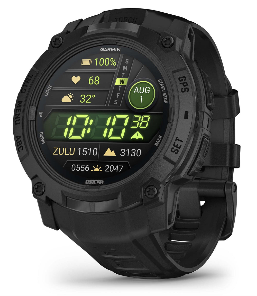 garmin gear 3 Garmin Instinct 3 Solar Tactical Edition 50mm Smartwatch, Black