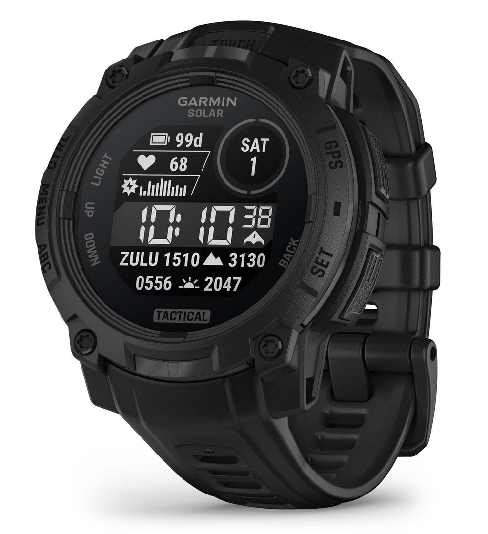 garmin gear 3 Garmin Instinct 3 Solar Tactical Edition 50mm Smartwatch, Black