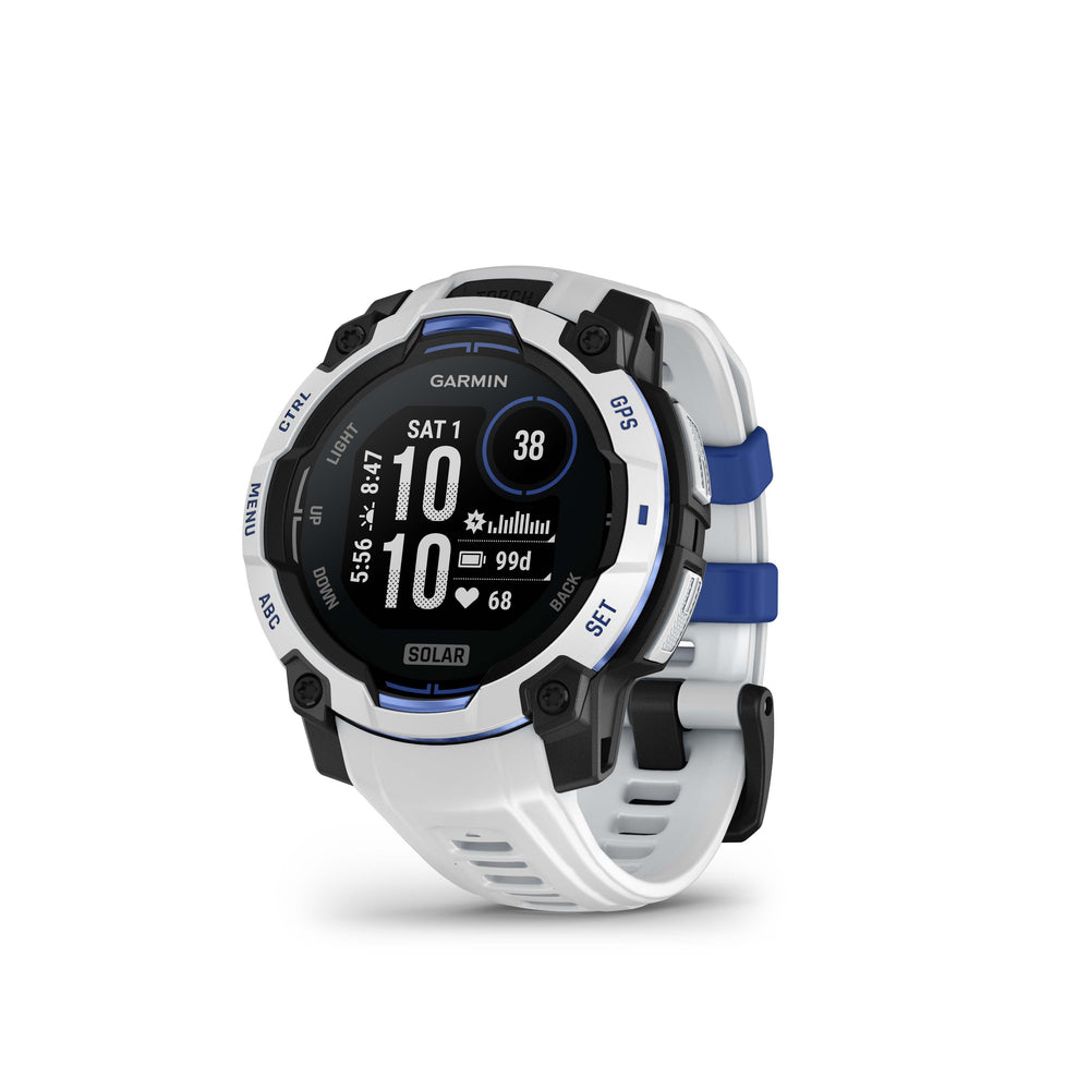 Garmin Instinct 3 Whitestone/Bolt Blue 45mm SOLAR