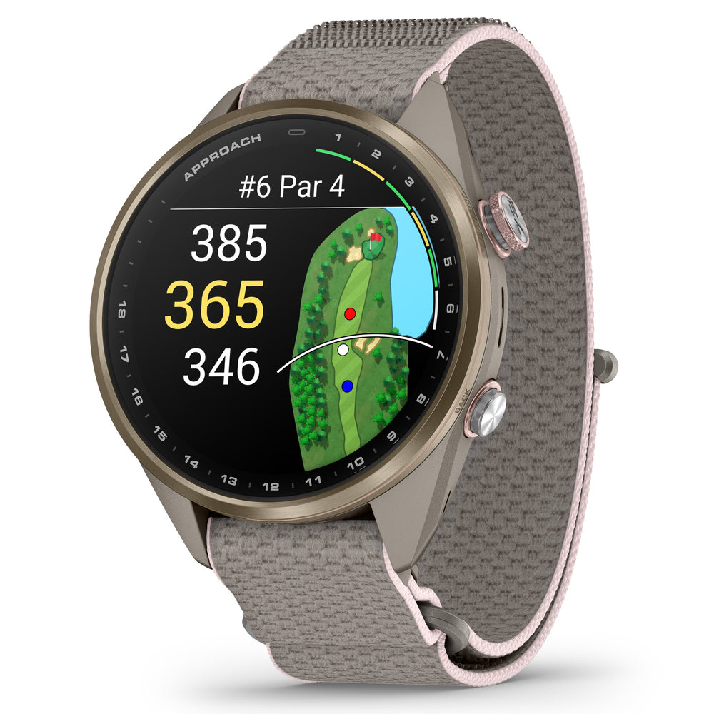 Garmin Approach S72 Advanced Golf Smartwatch in French Gray/Blush Pink 43MM