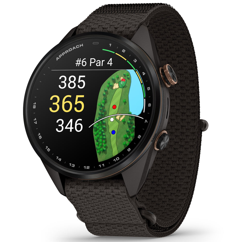 Garmin Approach S72 Advanced Golf Smartwatch in Carbon Gray/Heritage Bronze 43MM