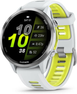Garmin Forerunner 970 GPS Smartwatch Whitestone/Amp Yellow