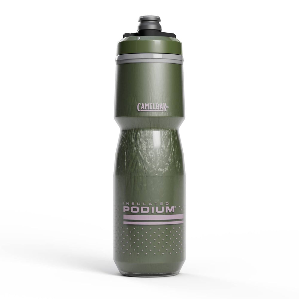 Camelbak Podium Chill Bike Bottle, Insulated Water Bottles Camelbak 24 oz Deep Fern
