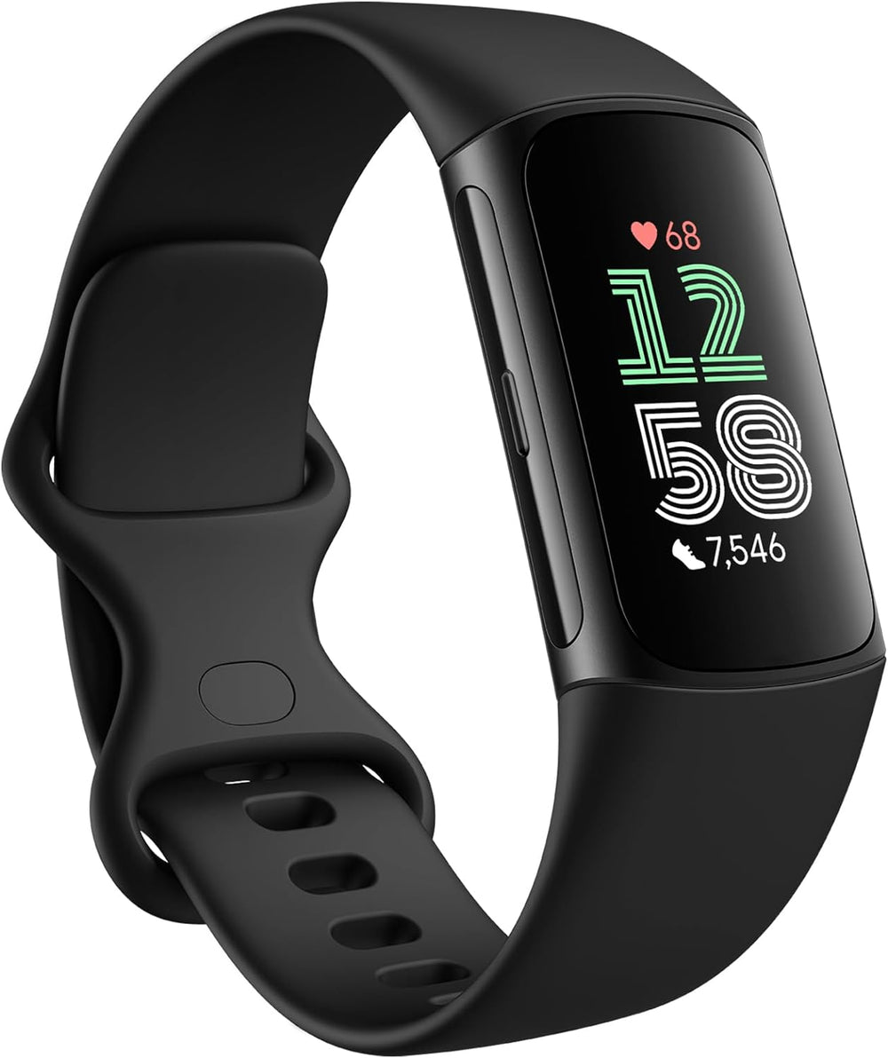 FitBit Activity Monitors Black Fitbit Charge 6 Activity and Fitness Tracker B0CC62ZG1M