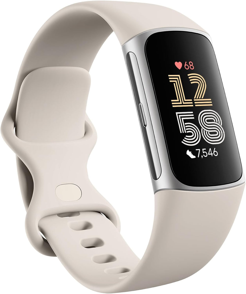 FitBit Activity Monitors White Fitbit Charge 6 Activity and Fitness Tracker B0CC63GZ3R