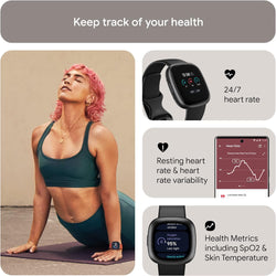 Fitbit Fitbit Versa 4 Smartwatch 24/7 Heart Rate data
