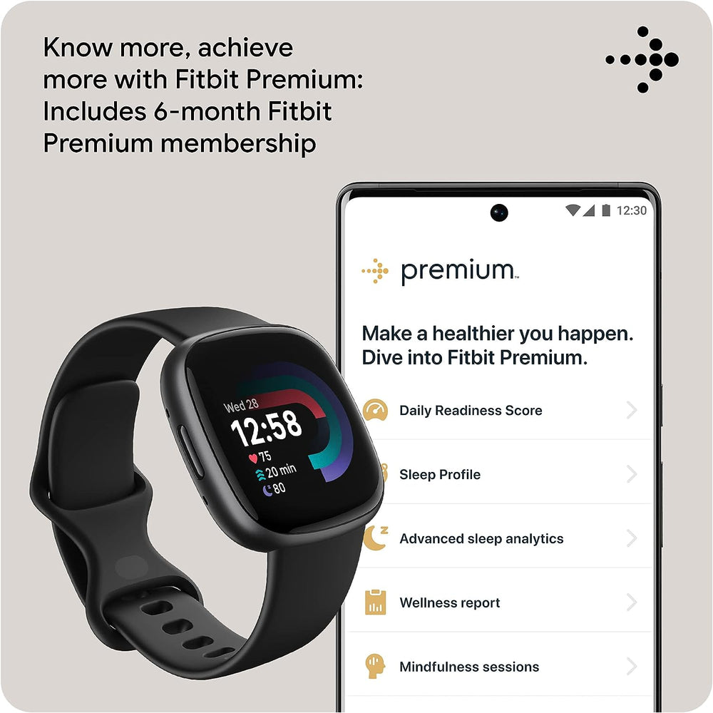 Fitbit Fitbit Versa 4 Smartwatch comes with 6 months of Free Fitbit Premium membership