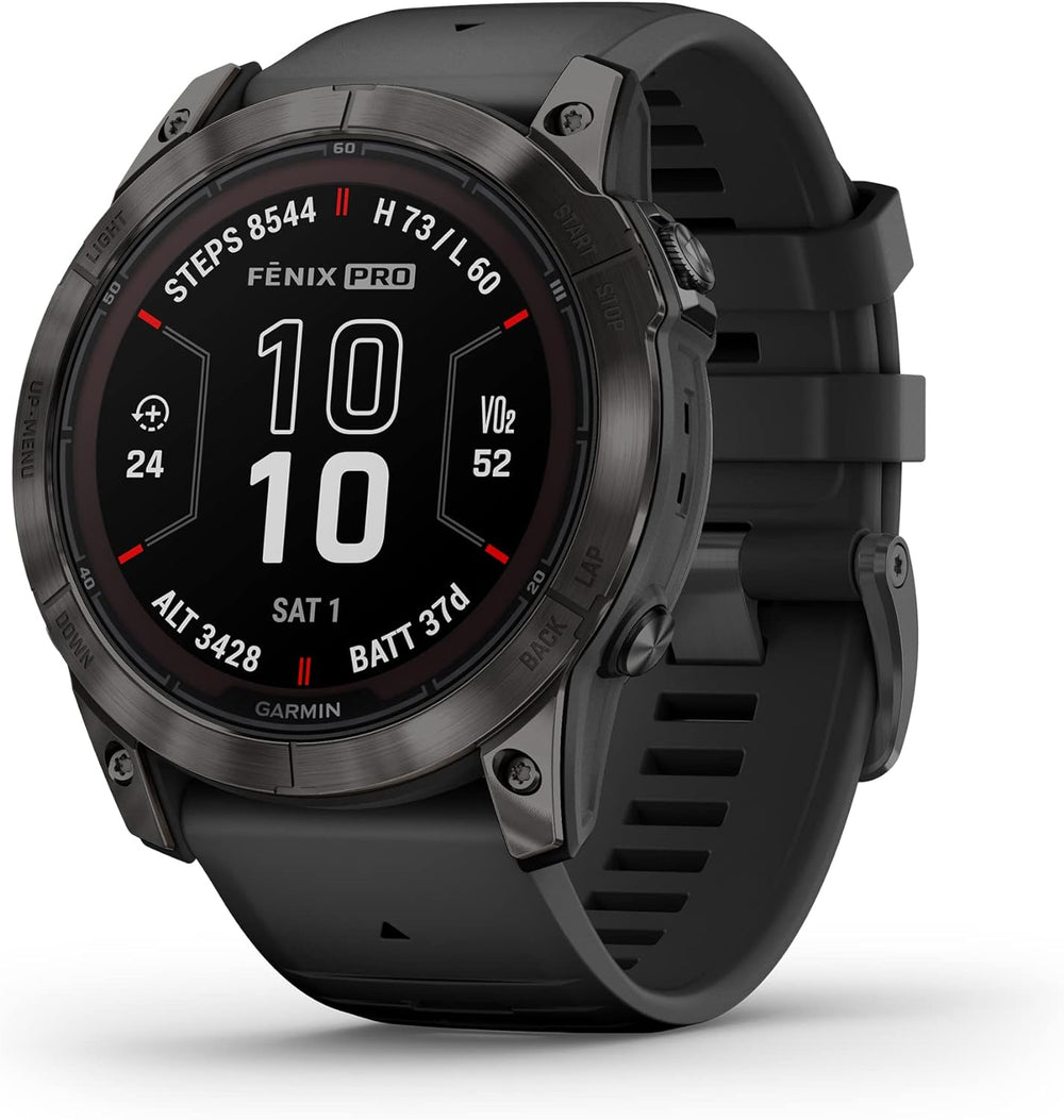 Garmin Multi-Sport Watch Sapphire Solar Edition - Carbon Gray DLC Titanium  (51 mm) Garmin fenix 7 Pro Outdoor Watch