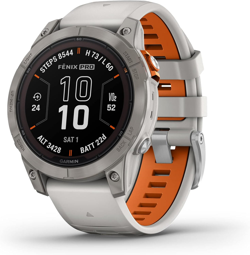 Garmin Multi-Sport Watch Sapphire Solar Edition - Fog Gray/Ember Orange (47 mm) Garmin fenix 7 Pro Outdoor Watch