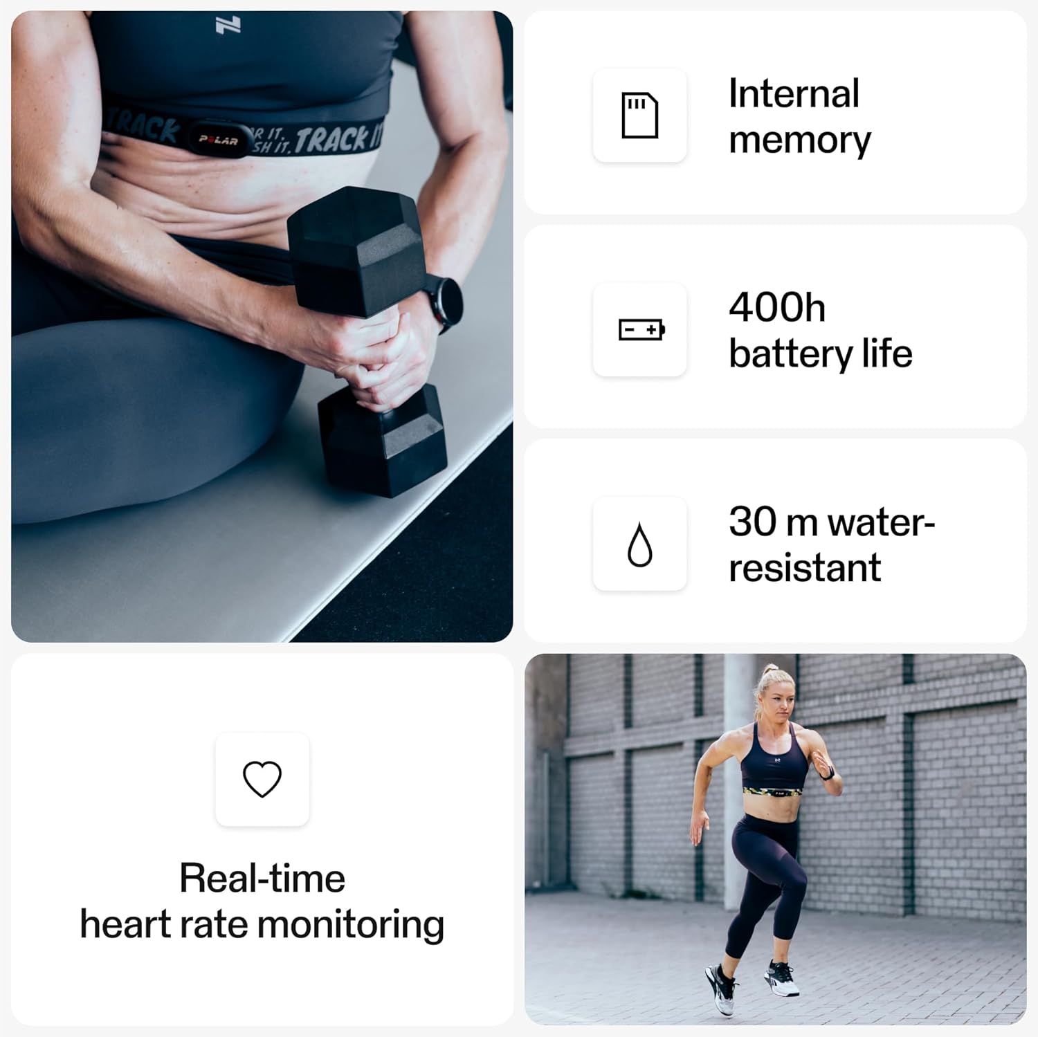 Polar H10 Bluetooth / ANT+ Heart Rate Monitor with Soft Chest Strap
