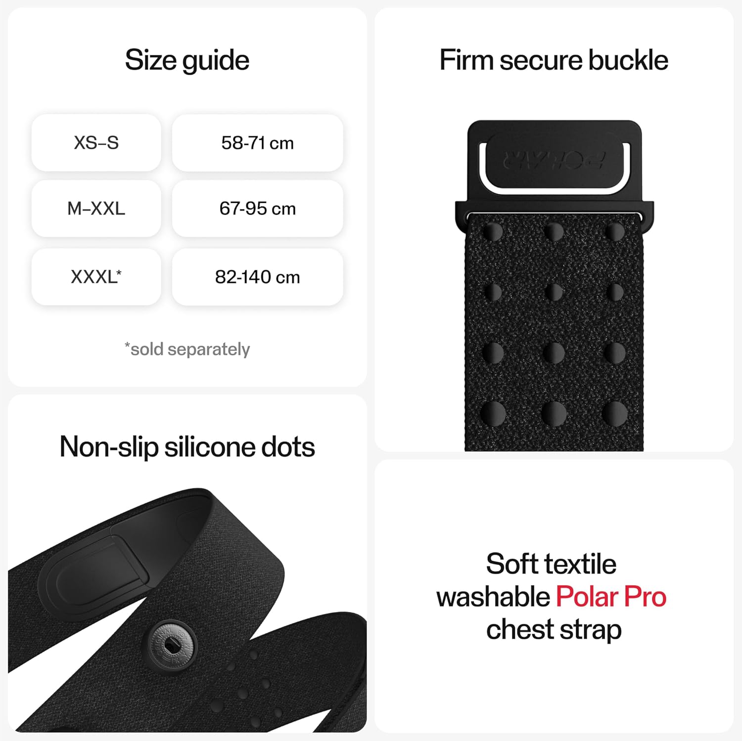 Polar H10 Bluetooth / ANT+ Heart Rate Monitor with Soft Chest Strap