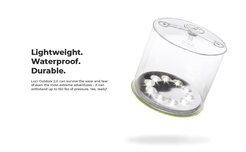 MPOWERD Luci Outdoor Inflatable Solar Lantern 2.0 with USB C Port