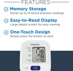 Omron 3 series upper arm blood pressure monitor BP7100 One Touch