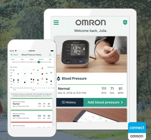 Omron 7 Series Wireless Upper Arm Blood Pressure Monitor White/Black BP7350  - Best Buy