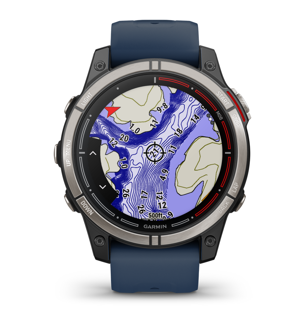 Garmin quatix 7 Pro marine GPS smartwatch topo view
