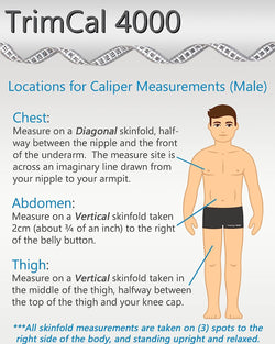Sequoia Body Measurement Sequoia Fitness TrimCal 4000 Skinfold Body Fat % Caliper