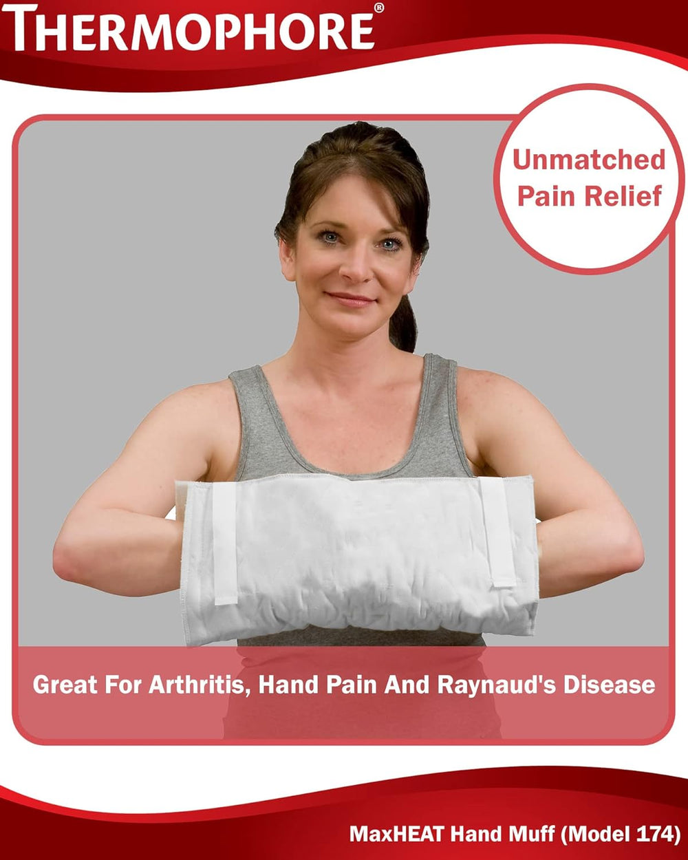 Thermophore Heating Pads Thermophore Arthritis Pad Moist Heat Hand Muff (Model 174) 14x14 Rolled
