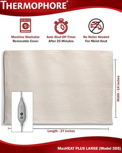 Thermophore Heating Pads Thermophore MaxHEAT Plus Automatic Moist Heat Pack (Model 355)