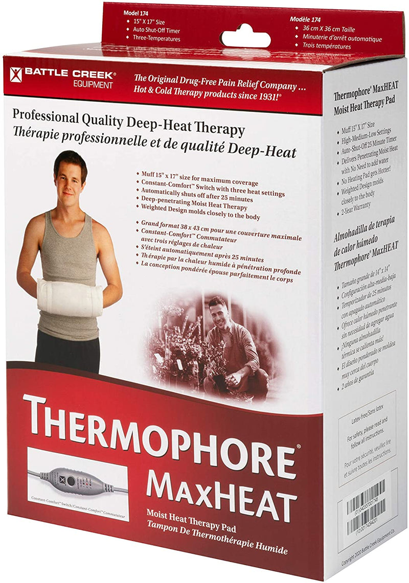 Thermophore Arthritis Pad Moist Heat Hand Muff (Model 174) 14x14 Rolle