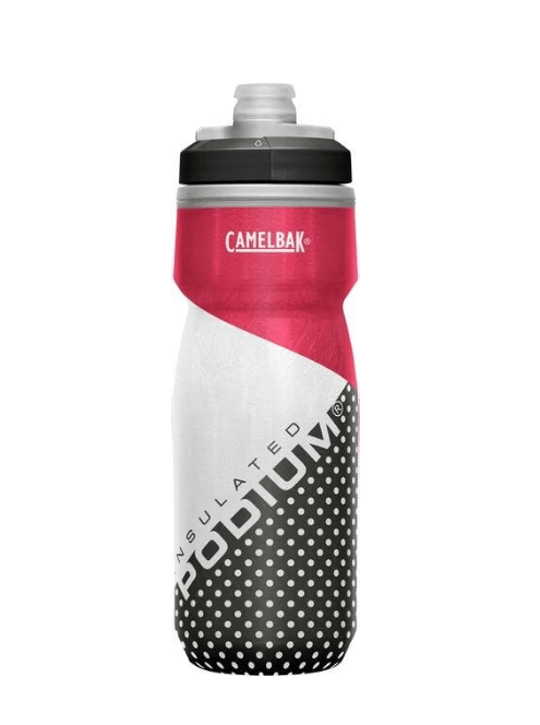 Camelbak Podium Chill Bike Bottle, Insulated Water Bottles Camelbak 21 oz Color Block Red LE 