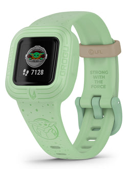 Front view of the Garmin vivofit jr 3 Kids Fitness Tracker in Grogu 