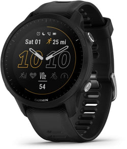 Front view of the Garmin Forerunner 955 GPS Watch in Black