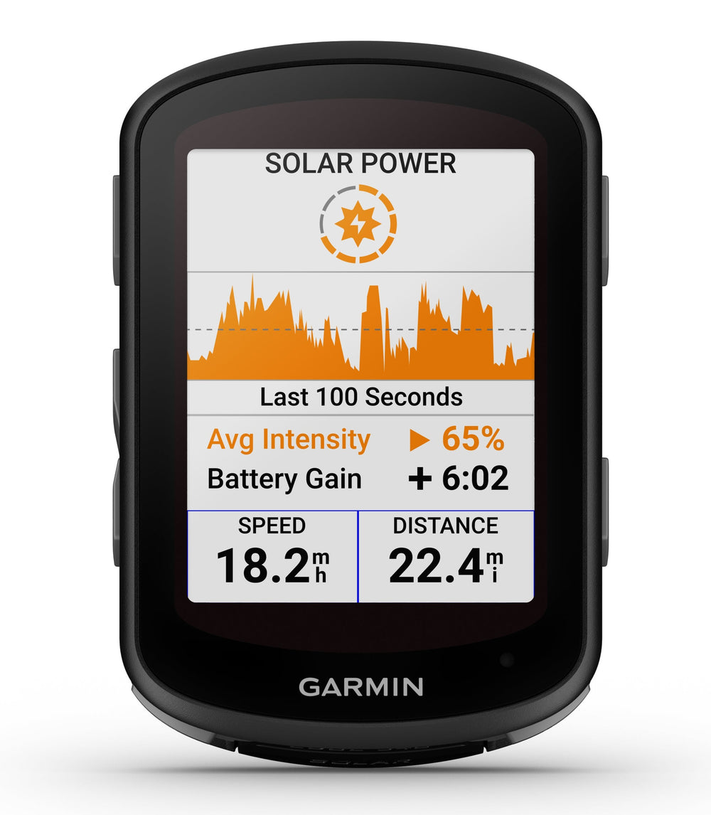 Front view of the Garmin Edge 540 GPS Cycling Computer Solar Edition  